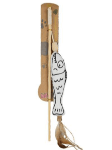 Cat Toy Stick with Fish Feather